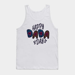 Happy Dada Day Happy Father's Day Typography Tank Top